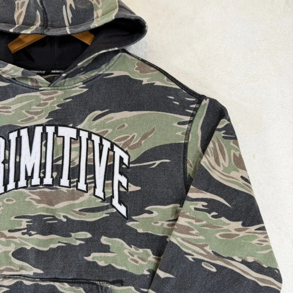 Primitive Skateboarding‎ Tiger Camo Hoodie Small Green Black Pullover Sweatshirt